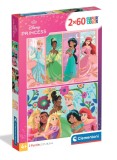 Puzzle Clementoni, Disney Princess, 2 x 60 piese