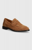 Gant mocasini din piele intoarsa Lozham barbati, culoarea maro, 28673510.G45