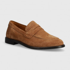 Gant mocasini din piele intoarsa Lozham barbati, culoarea maro, 28673510.G45