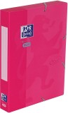 Mapa carton cu elastic Oxford School Touch A4 lățime cotor 45mm roz