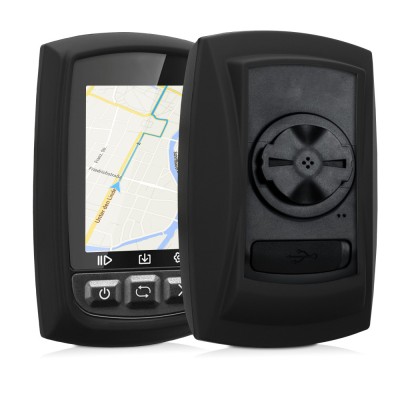 Husa de protectie pentru GPS IGPSPORT iGS50E/iGS50, Kwmobile, Negru, Silicon, 58164.01 foto