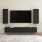 vidaXL Set dulapuri TV, 4 buc., negru, lemn prelucrat