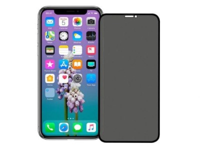 Folie Sticla Tempered Glass iPhone XR iPhone 11 6.1 4D/5D Full Glue Fullcover Black Privacy foto