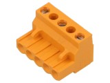 Conector TB PLUG unghi drept 10mm portocaliu TE Connectivity
