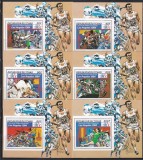 Ciad 1982 - Jocurile Olimpice - Los Angeles, 6 Colite SOUVENIR, F.RARE, MNH