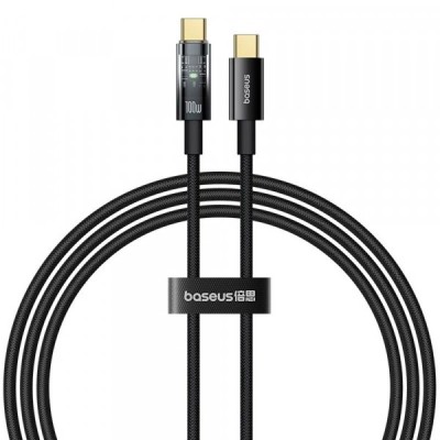 Cablu Date si Incarcare USB-C - USB-C Baseus Explorer, 100W, 2m, Negru P10319704111-00 foto
