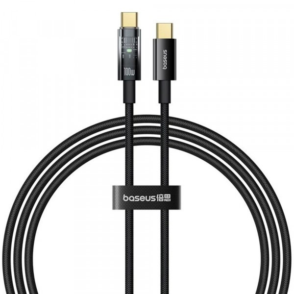 Cablu Date si Incarcare USB-C - USB-C Baseus Explorer, 100W, 2m, Negru P10319704111-00