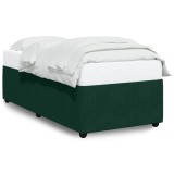 Cumpara ieftin Cadru de pat fara saltea, verde inchis, 80x200 cm, catifea