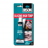 Silicon Termorezistent Bison High Temp, 60 ml, Rosu, Mastic Siliconic Rezistent la Temperatura Ridicata, pentru Diferite Suprafete, Silicon Rezistent