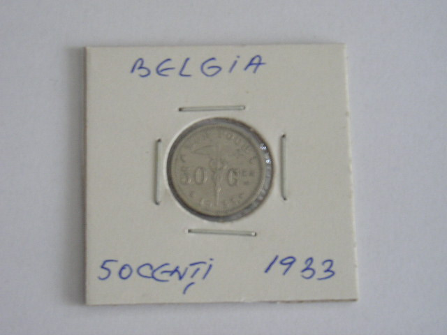 M3 C50 - Moneda foarte veche - 50 centimes - Belgia - 1933