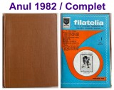 Romania 1982 - Lot 12 reviste filatelice romanesti FILATELIA / An XXXI complet, colegate in volum cartonat