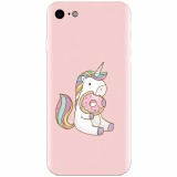 Husa silicon pentru Apple Iphone 7, Unicorn Donuts