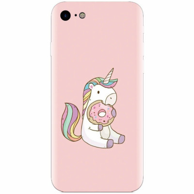 Husa silicon pentru Apple Iphone 8, Unicorn Donuts foto