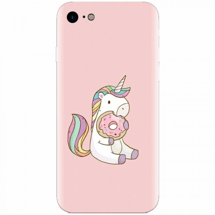 Husa silicon pentru Apple Iphone 8, Unicorn Donuts
