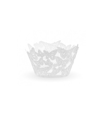 Set 6 cosulete din carton pentru briose, model fluturas foto