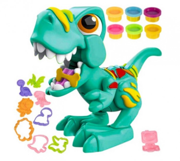 Dinozaur De Jucarie Cu Plastilina Si Forme