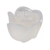 Lumanare decorativa cu forma de Trandafir alb, 12x12 cm, ATU-087460, Oem