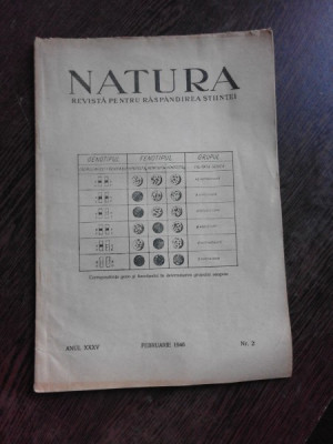 REVISTA NATURA NR.2/1946 foto