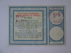 USA cupon evaluat 22 Cents platiti 26 Cents 1974 IRC-Cupon raspuns international