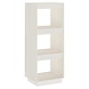 Biblioteca/Separator camera, alb, 40x35x103 cm, lemn masiv pin