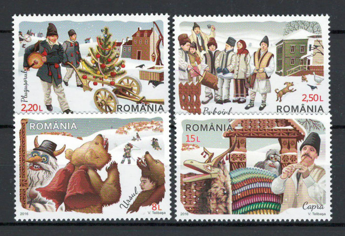 Romania 2016 - LP 2130 nestampilat - Obiceiuri de anul nou - serie