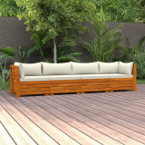 Canapea de gradina cu 4 locuri, cu perne, lemn masiv de acacia GartenMobel Dekor, vidaXL
