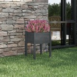 Cumpara ieftin Gossi jardiniera de gradina, gri, 50x50x70 cm, lemn masiv de pin