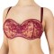 Sutien Balconette &icirc;n Culoare Bordo cu Bretele Detașabile S106 - 80B