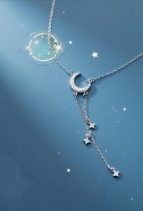 Lantisor Din Argint 925 --- LUNA SI STEA-- ARG380D