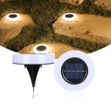 Lamp&Auml; solar&Auml; led pentru gazon &Egrave;i gr&Auml;din&Auml;, iluminare alb cald, ip65, design circular, 8h autonomie, 105 x 125mm