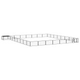 Cumpara ieftin Tarc caini 32 panouri negru 100x50 cm otel vopsit electrostatic