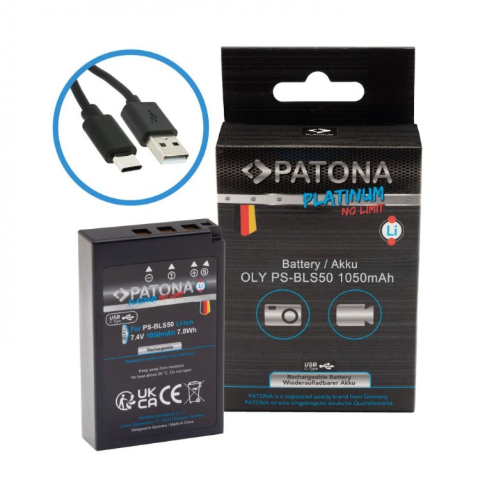 Acumulator Patona Platinum BLS5 BLS-5 E-P3 E-PL2 PEN E-PL3 E-PM1 Olympus