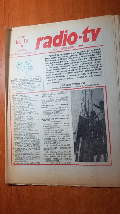 revista radio-tv saptamana 29 noiembrie - 5 decembrie 1981