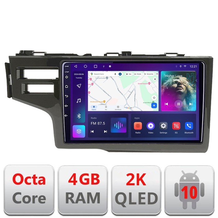 Navigatie Honda Fit 2014-2019 Android ecran Qled 2K Octa core 4+32 Kit-fit-14+EDT-E409-2K CarStore Technology