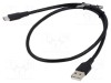 Cablu USB 2.0 VENTION 0,5m USB A la USB C nichelat negru PVC