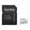 SanDisk - Memory Card High Endurance (SDSQQNR-064G-GN6IA) - with Adapter, MicroSDXC, 64GB, Class 10, Read 100MB/s - White