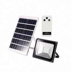 Proiector LED 50W cu Panou Solar si Telecomanda Alb Rece foto