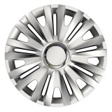 Capac roata auto Versaco Royal RC 15 inch argintiu, pentru jante din otel, din ABS rezistent, montaj rapid, 1 bucata, protectie impotriva murdariei