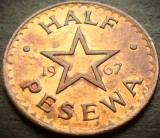 Cumpara ieftin Moneda exotica FAO HALF PESEWA - GHANA, anul 1967 * cod 344