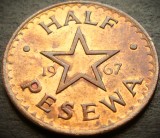 Cumpara ieftin Moneda exotica FAO HALF PESEWA - GHANA, anul 1967 * cod 344, Africa