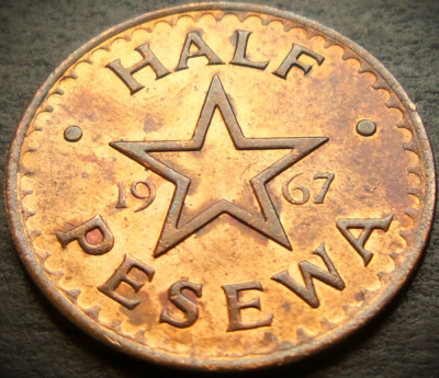 Moneda exotica FAO HALF PESEWA - GHANA, anul 1967 * cod 344 foto