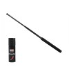 Set Baston Telescopic Pliabil si Spray Paralizant Chili DEPOX, 64 cm, 60 ml, Maner Antiderapant, Negru, Autoaparare