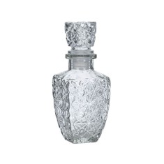 Sticla pentru lichior cu dop patrat si modele, 250 ml, transparenta, ATU-089941 foto