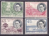 Ruanda Urundi 1955 fauna flora MI 152-155 MNH