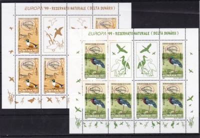 1999 LP 1485 b EUROPA &amp;#039;99 REZERVATIA NATURALA DELTA DUNARII SET MINICOLI MNH foto