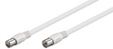 Cablu COAXIAL TV antena 1.5m mama-tata 75 ohm clasa A 85DB Dublu ecranat CCS alb 66613 Goobay