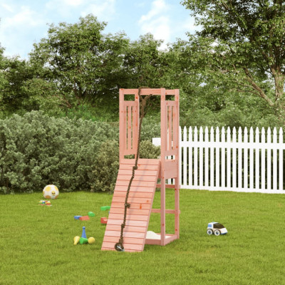 vidaXL Căsuță de joacă cu perete de cățărat, lemn masiv douglas foto