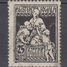 ROMANIA 1928 ASISTENTA SOCIALA TIMBRE DE AJUTOR CU FILIGRAN ORIZONTAL MNH