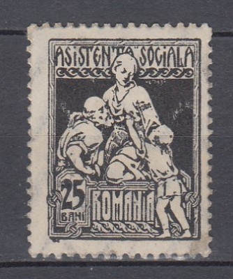 ROMANIA 1928 ASISTENTA SOCIALA TIMBRE DE AJUTOR CU FILIGRAN ORIZONTAL MNH foto