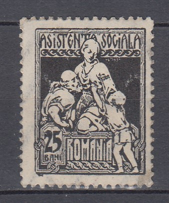 ROMANIA 1928 ASISTENTA SOCIALA TIMBRE DE AJUTOR CU FILIGRAN ORIZONTAL MNH